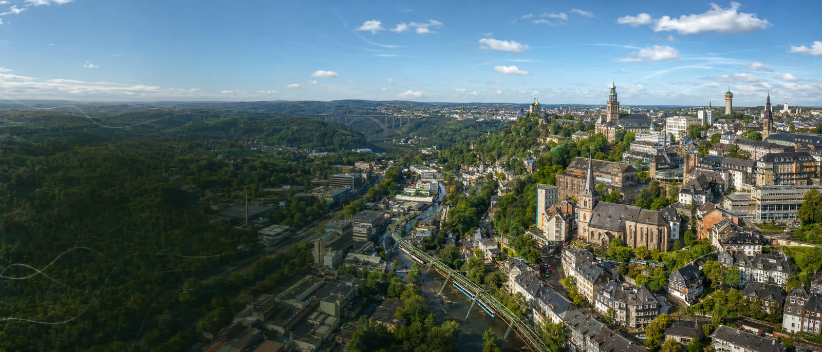 Panoramablick über das Bergische Land